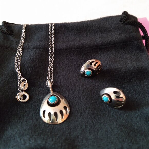 Turquoise earrings & pendant set.NWOT - Picture 4 of 7